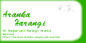 aranka harangi business card